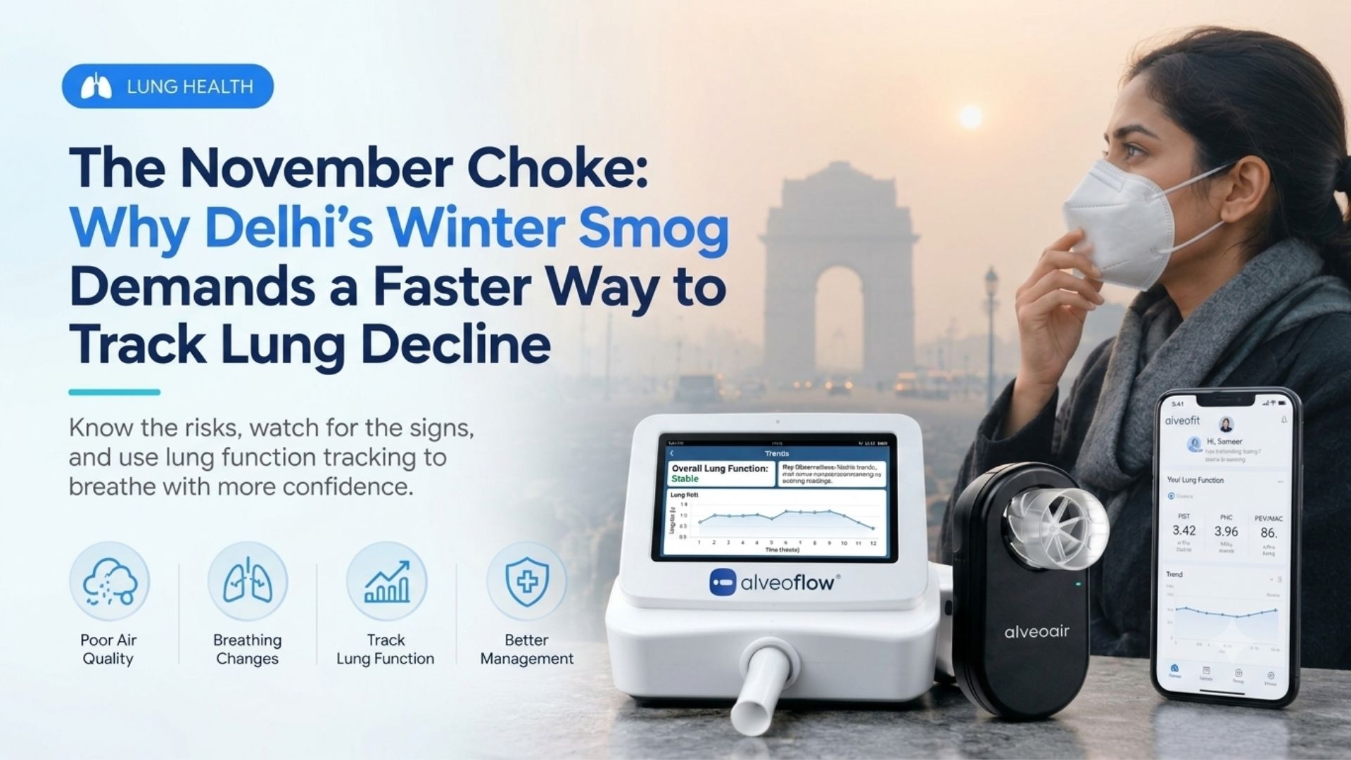 The November Choke: Why Delhi’s Winter Smog Demands a Faster Way to Track Lung Decline